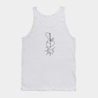 Ambiguous Line Art Face / Figure For Interpretation Tank Top